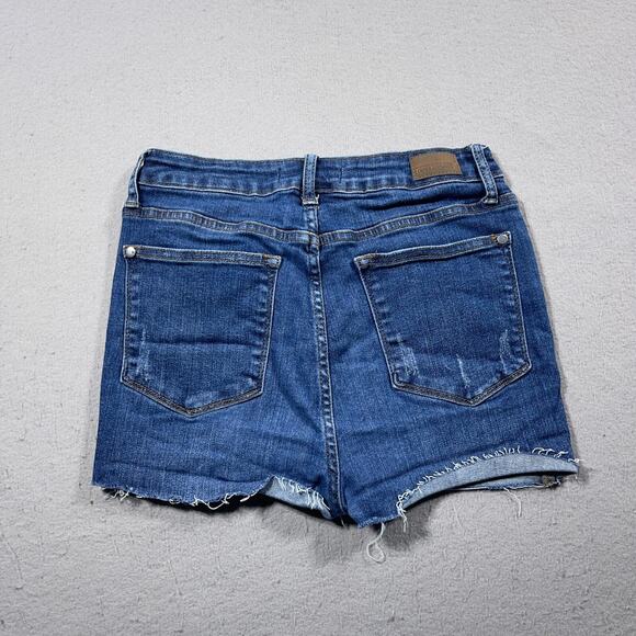 Judy‎ Blue Cut Off Denim Shorts Women 27/4 The High Rise Stretch 1" Inseam - Picture 9 of 11
